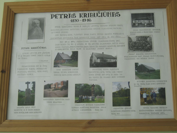 This collage represents the evolution of the Vištytis Secondary School.