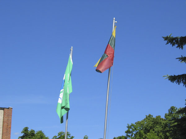 The Green Flag, awarded for the school's conservation program.