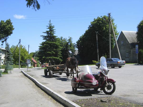 the only horse/wagon we saw in Vištytis